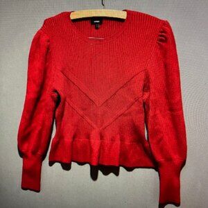 Express Red Peplum Sweater